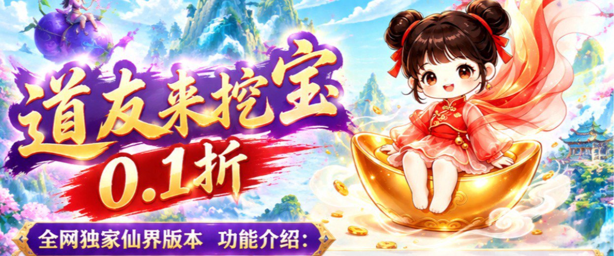 道友来挖宝福利宣传图